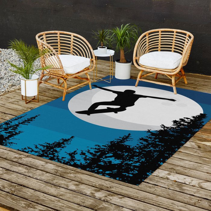 The Perfect Ollie Trick Outdoor Rug By Duukster Society6