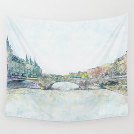 La Seine 1, Paris, France, by Jennifer Berdy Wall Tapestry