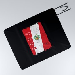 Peru Flag Picnic Blanket