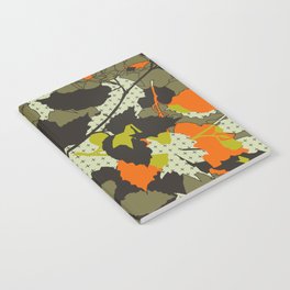 Beech leaf camouflage - plus lines Notebook