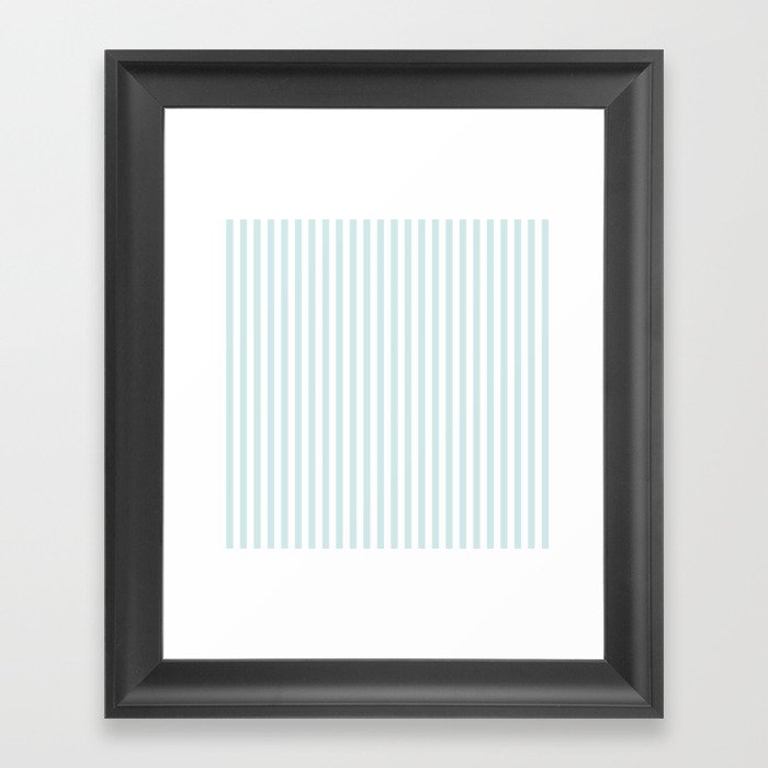 Light Blue Stripes Framed Art Print