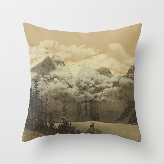 The Mountain Lake Throw Pillow