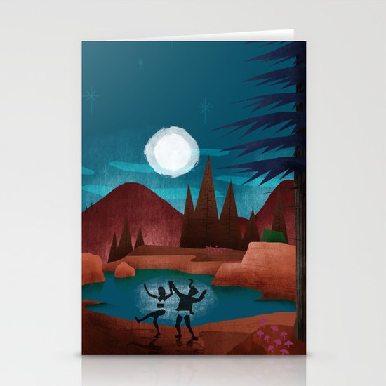 Moondance - Inspired by Wes Anderson's movie Moonrise Kingdom Stationery Cards