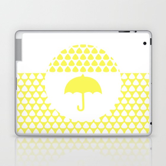 Yellow Umbrella Laptop & iPad Skin