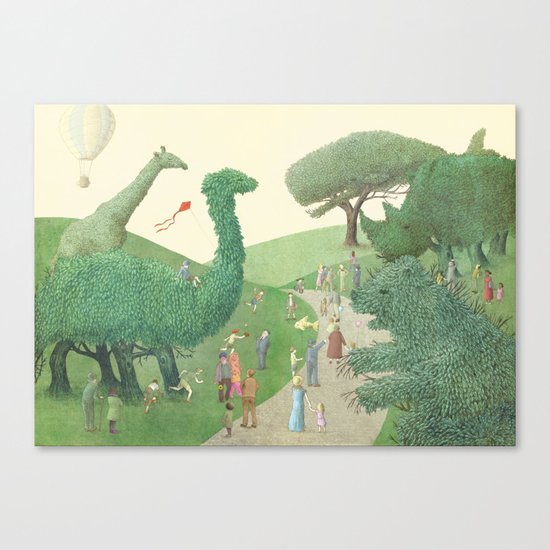 The Night Gardener - Summer Park Canvas Print