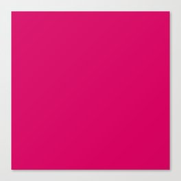 Modern Trendy Fashion Magenta Pink Solid Color Canvas Print