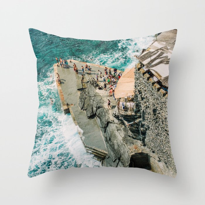 Travel photography print “Rocky Beach” photo art made in Italy. Art Print Throw Pillow