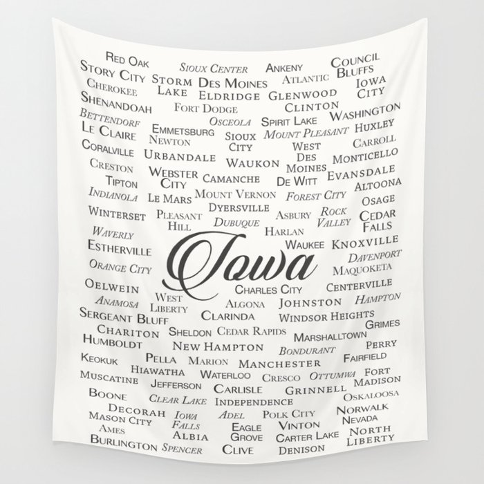 Iowa Wall Tapestry by Finlay McNevin Society6