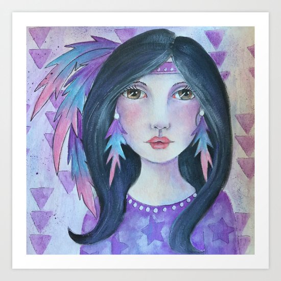 Indian Girl Art Print