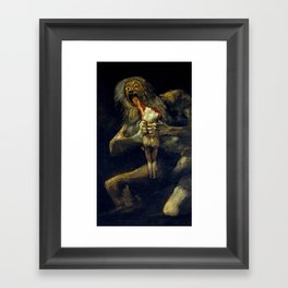 Francisco Goya "Saturn Eating his Son" Framed Art Print