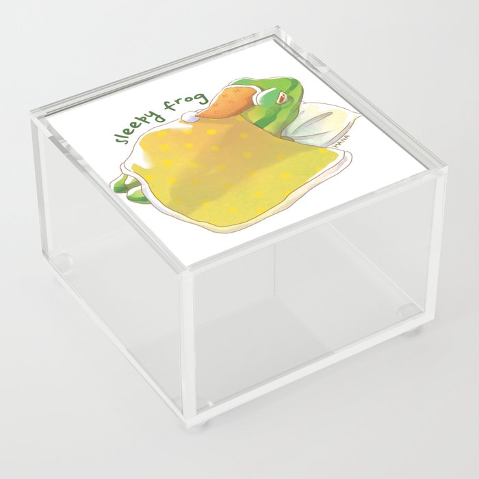 Sleepy Frog | Hana Stupid Art Acrylic Box