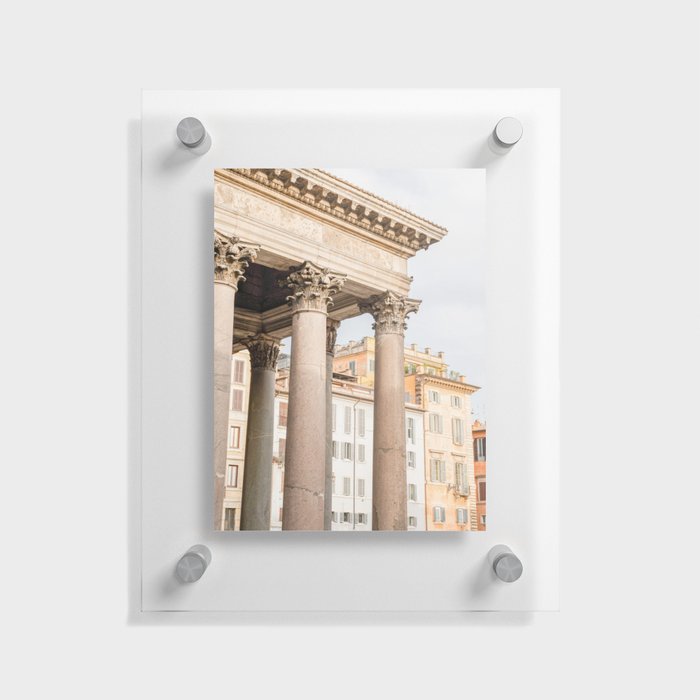 The Pantheon Building in Rome Photo | Old Roman Architecture Street Art Print | Pastel Color Travel Photography in Italy Floating Acrylic Print