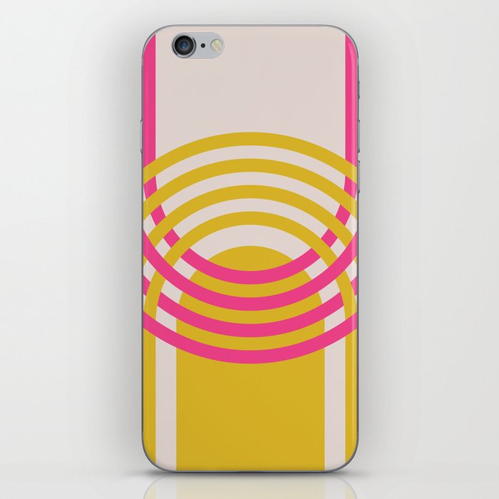 Arches in Fandango Pink and Mustard Yellow iPhone Skin