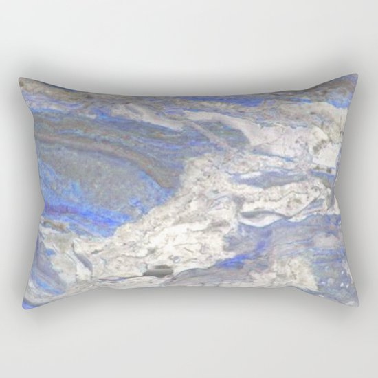 Arabescato-Orobico-Blue-Marble Rectangular Pillow