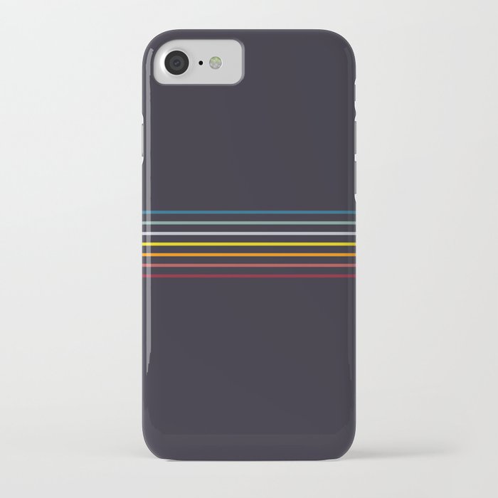 Thin Stripes Retro Colors iPhone Case