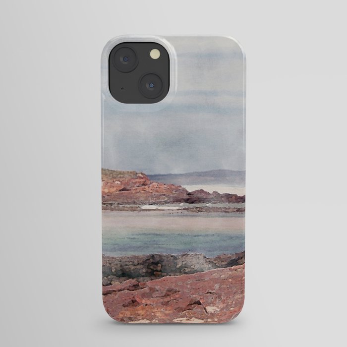 Red Rocks Coastline Watercolour iPhone Case