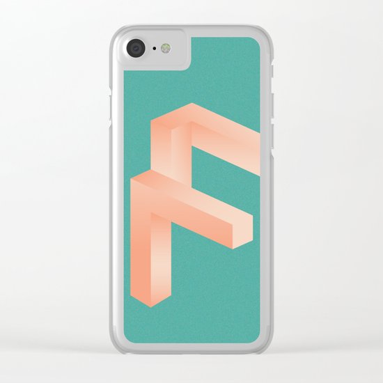 Futuristic F Clear iPhone Case