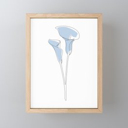 Blue Calla Lily Framed Mini Art Print