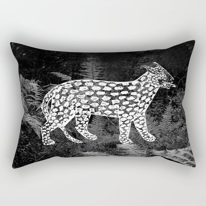 Forest Panther Rectangular Pillow