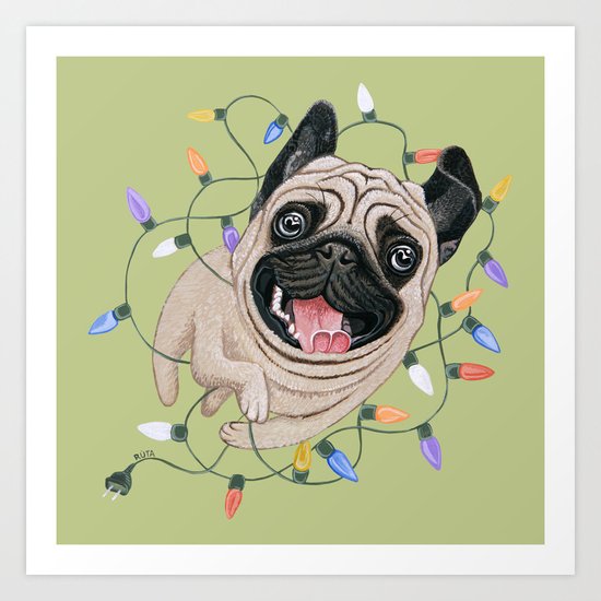 Pug Art Print