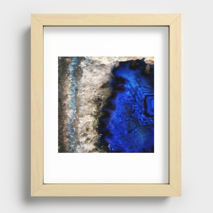 Blue Geode Recessed Framed Print