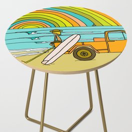 Retro Surf Days Single Fin Pick Up Truck Side Table