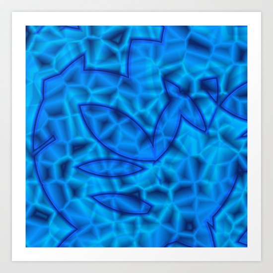 Blue abstract Art Print
