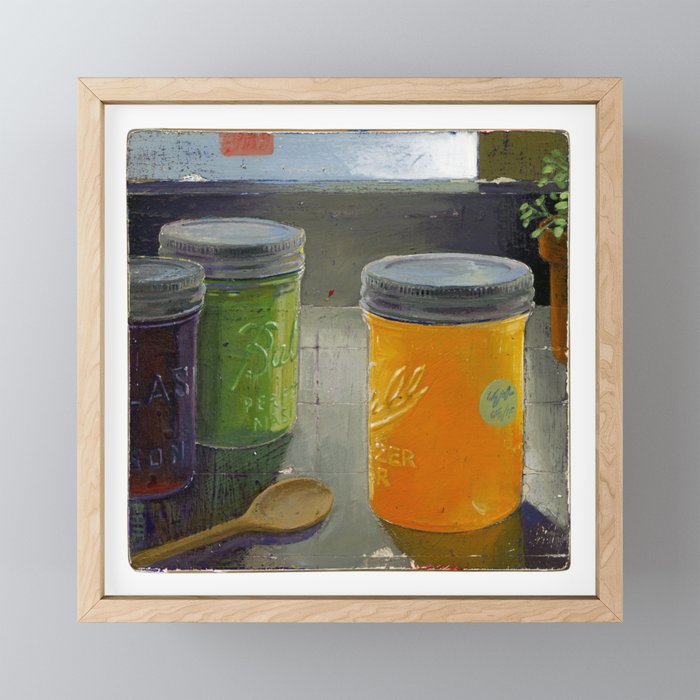 ball mason jars Framed Mini Art Print