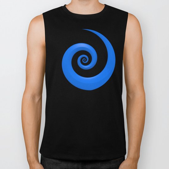 Curl, Blue Biker Tank