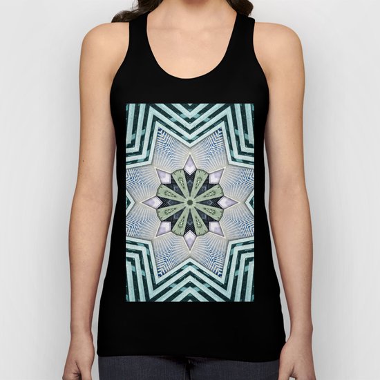 Symmetry In Turquoise Unisex Tank Top