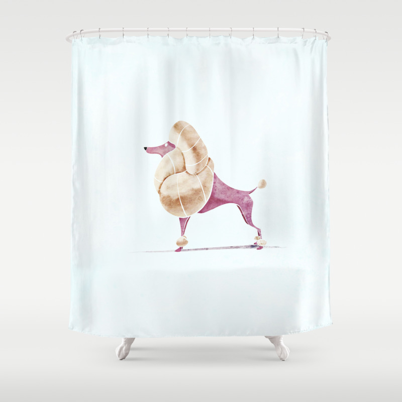 Poodle Shower Curtain By Saeiarts Society6