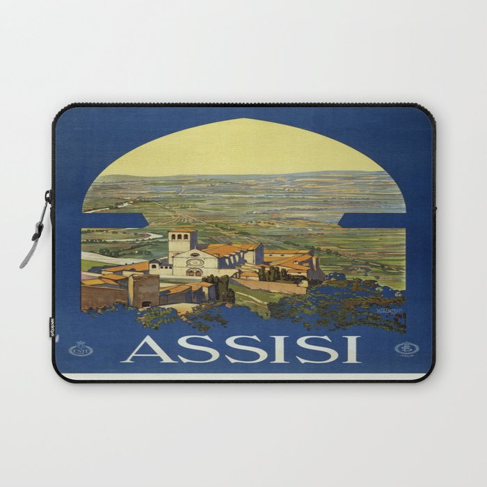 Vintage poster - Assisi Laptop Sleeve