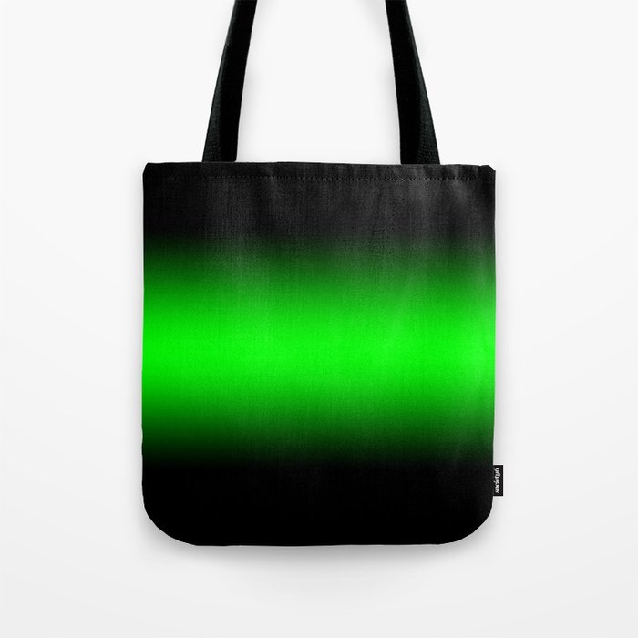 Thick Black Edges Lime Green Gradient Tote Bag
