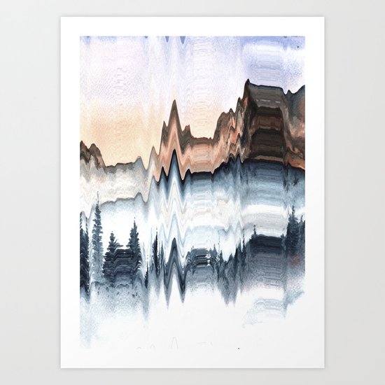 A Mountain in Winter Art Print