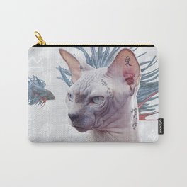 Smells Like Spring tattooed cat Carry-All Pouch