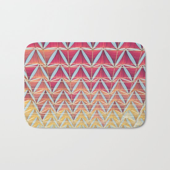 From pink to yellow pattern Bath Mat