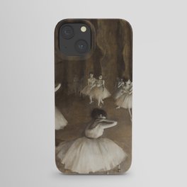 Ballet Rehearsal on Stage by Edgar Degas iPhone Case