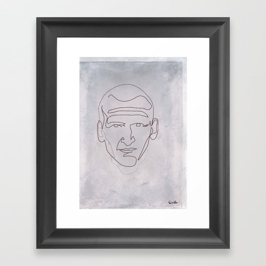 One line Doctor Who (Christopher Eccleston) Framed Art Print