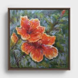 Hibiscus Framed Canvas