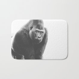 Silverback Gorilla (black + white) Bath Mat