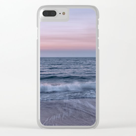Pastel beach sunset Clear iPhone Case