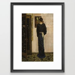 George Hendrik Breitner - The Earring, 1893 Framed Art Print | 1893, Portrait, Art, Woman, Amsterdam, Earring, Breitner, Mirror, George, Impressionist 