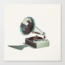 Lo-Fi goes 3D - Vinyl Record Player Canvas Print