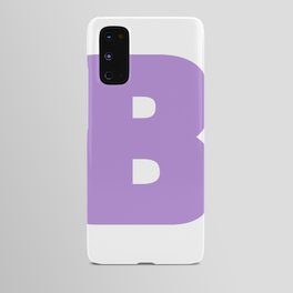 B (Lavender & White Letter) Android Case