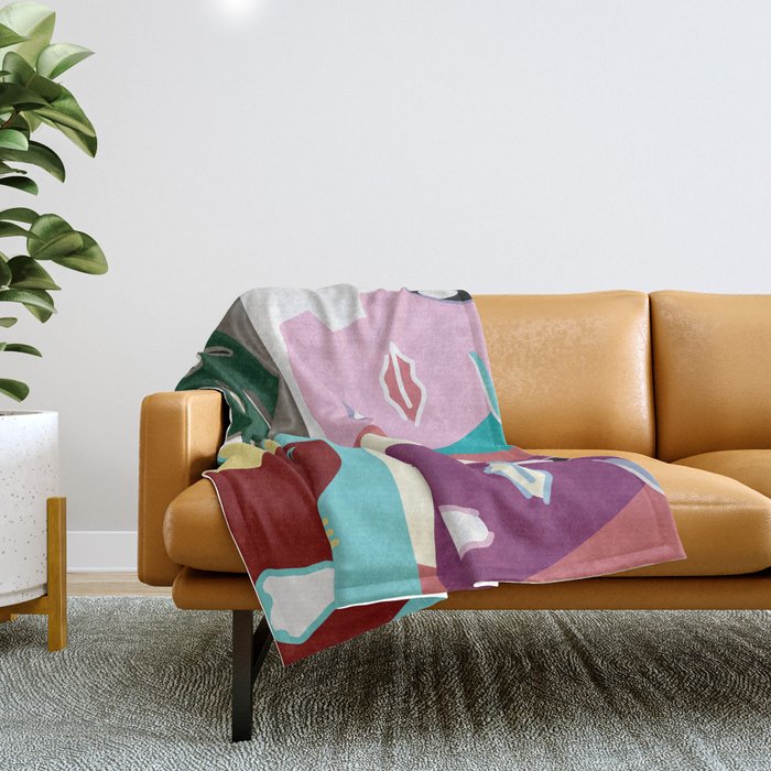 When I'm lost in thought patchwork 4 Throw Blanket