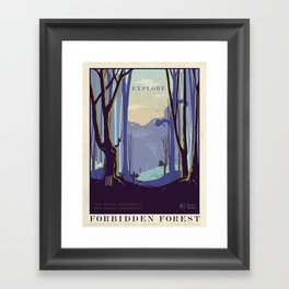 Explore The Forbidden Forest Gerahmter Kunstdruck | Wizarding, Hagrid, Wizardingworld, Wizard, Camping, Magic, Digital, Painting, Hogwarts, Forbiddenforest 