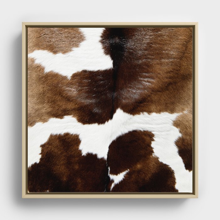Brown Cowhide Canvas Print - Unique Wall Art