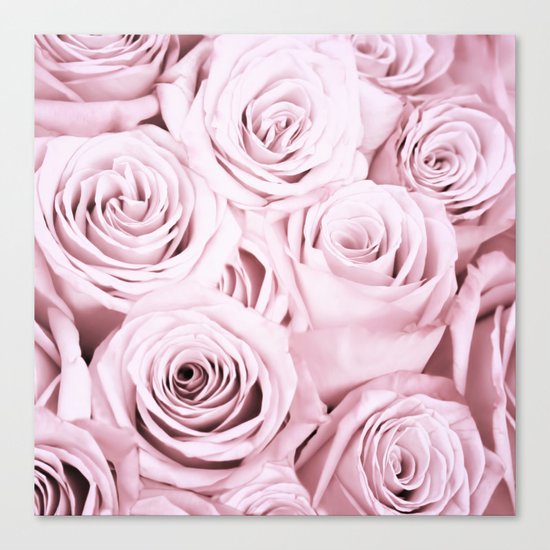 Pink Roses Flowers - Rose and flower pattern Canvas Print