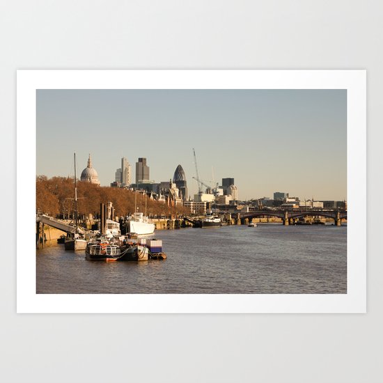 London at sunset Art Print