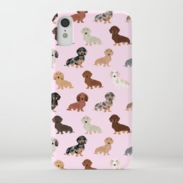 Dachshund dog breed pattern dapple merle black and tan coat colors iPhone 11 case Dachshund dog breed pattern dapple merle black and tan coat colors iPhone 11 case